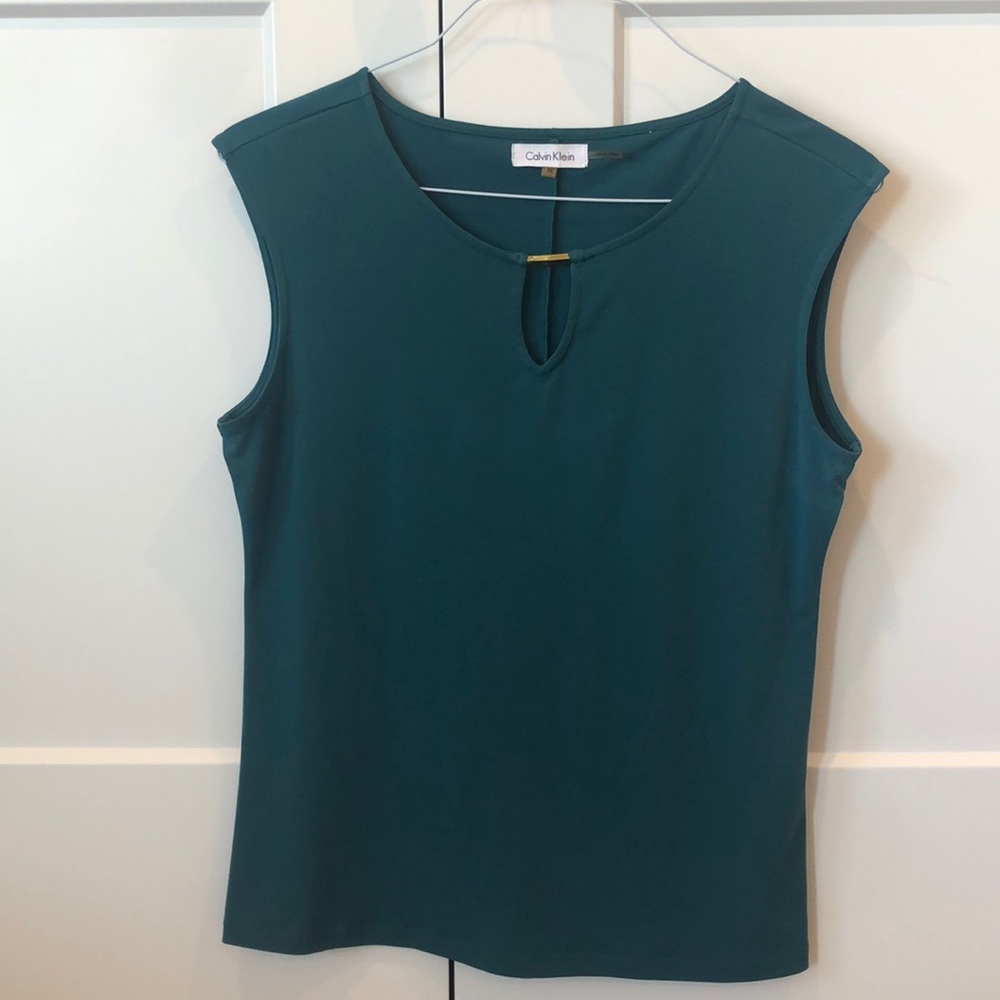 Gorgeous Emerald Green Calvin Klein Tank Blouse